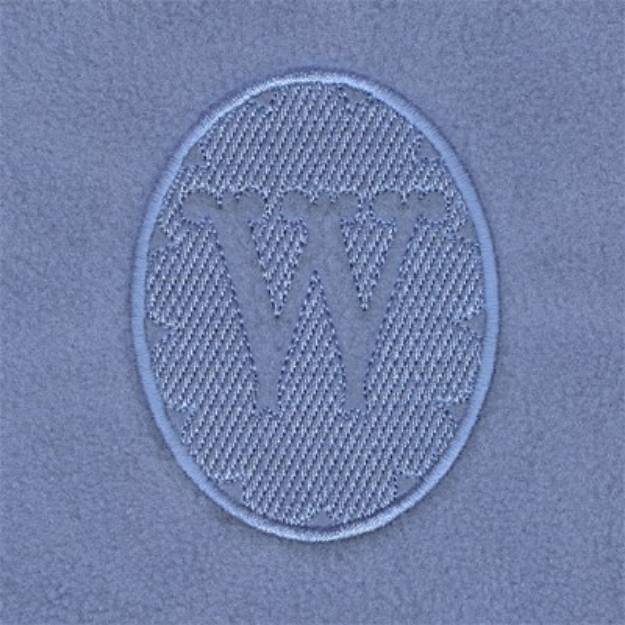 Picture of Embossed Monogram W Machine Embroidery Design