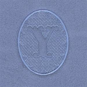 Picture of Embossed Monogram Y Machine Embroidery Design