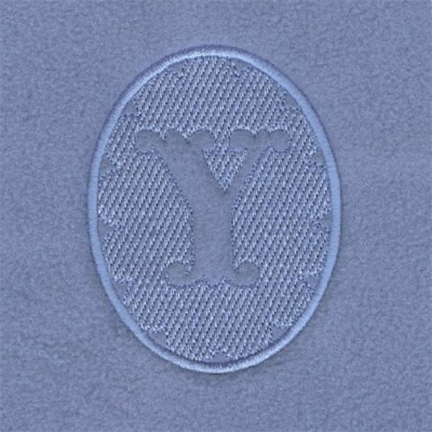 Picture of Embossed Monogram Y Machine Embroidery Design
