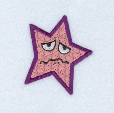 Sad Star Machine Embroidery Design