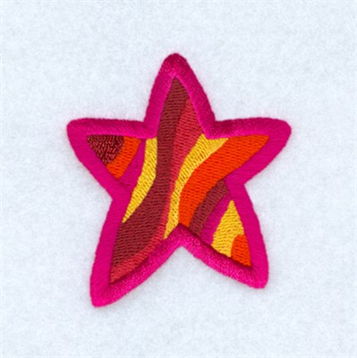 Funky Star Machine Embroidery Design