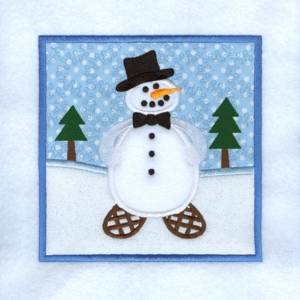 Picture of Snowdad Snowshoeing Machine Embroidery Design
