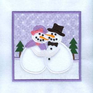 Picture of Snowmom & Snowdad Machine Embroidery Design