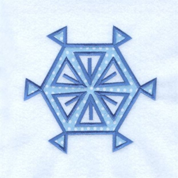 Picture of Snowflake Applique Machine Embroidery Design