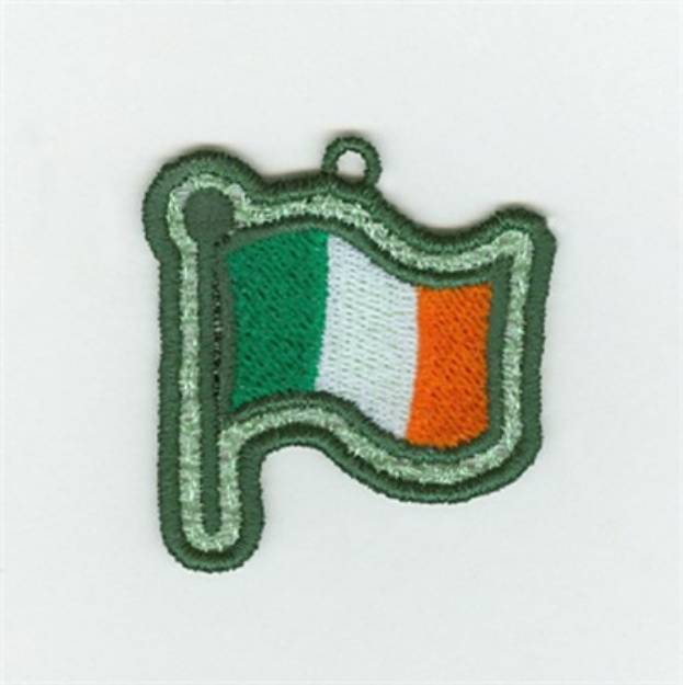 Picture of Irish Flag Charm Machine Embroidery Design