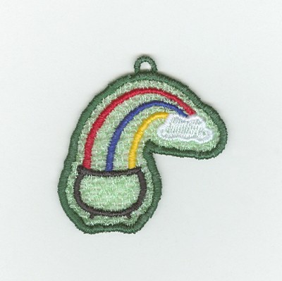 Irish Rainbow Charm Machine Embroidery Design