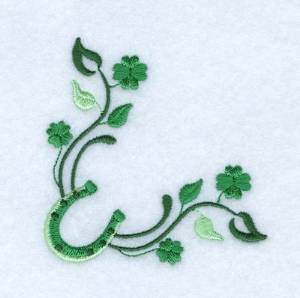 Picture of Irish Horseshoe Corner Machine Embroidery Design