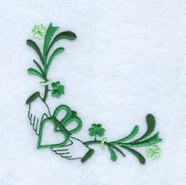 Picture of Irish Claddagh Corner Machine Embroidery Design