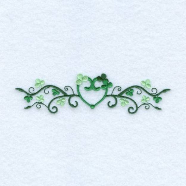 Picture of Irish Heart Line Machine Embroidery Design