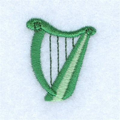 Irish Harp Icon Machine Embroidery Design
