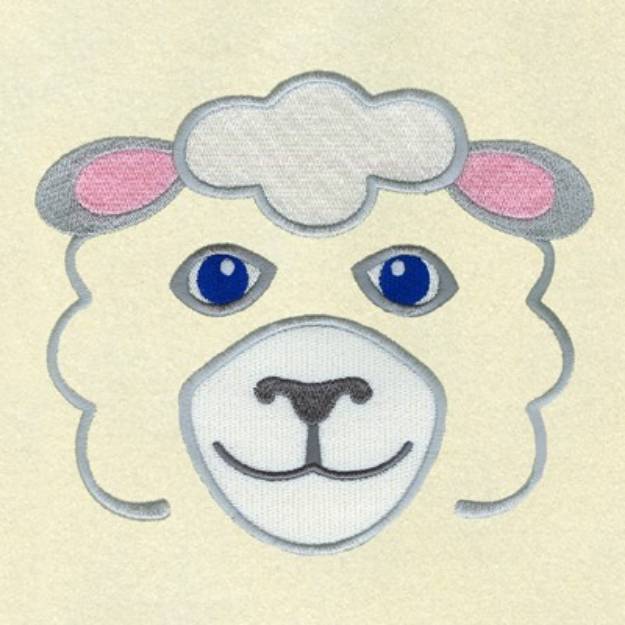 Picture of Lamb Face Machine Embroidery Design