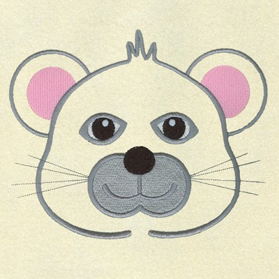 Mouse Face Machine Embroidery Design