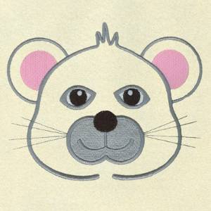 Picture of Mouse Face Machine Embroidery Design