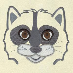 Picture of Raccoon Face Machine Embroidery Design