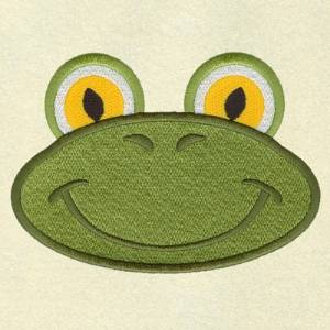 Picture of Frog Face Machine Embroidery Design