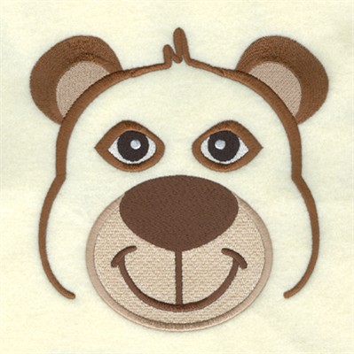 Bear Face Machine Embroidery Design