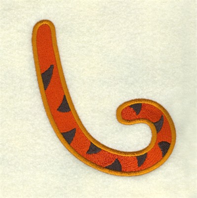 Tiger Tail Machine Embroidery Design