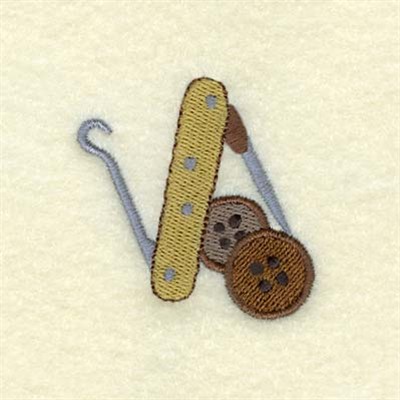 Antique Button Hook Machine Embroidery Design