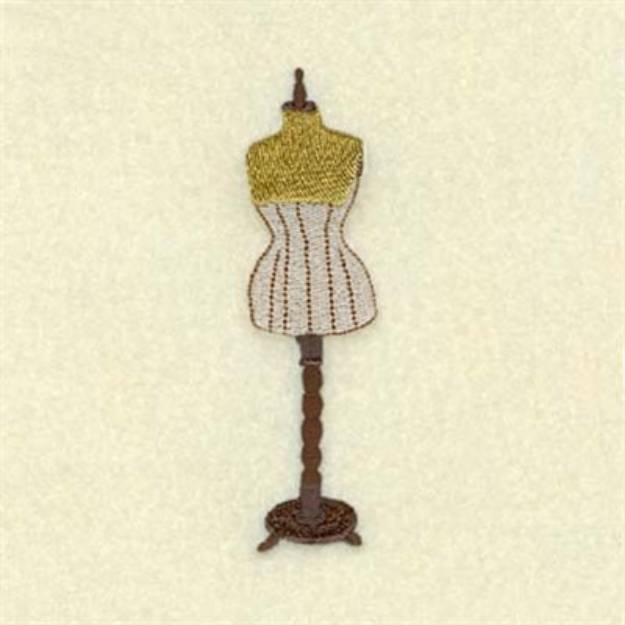 Picture of Antique Dress Form Machine Embroidery Design
