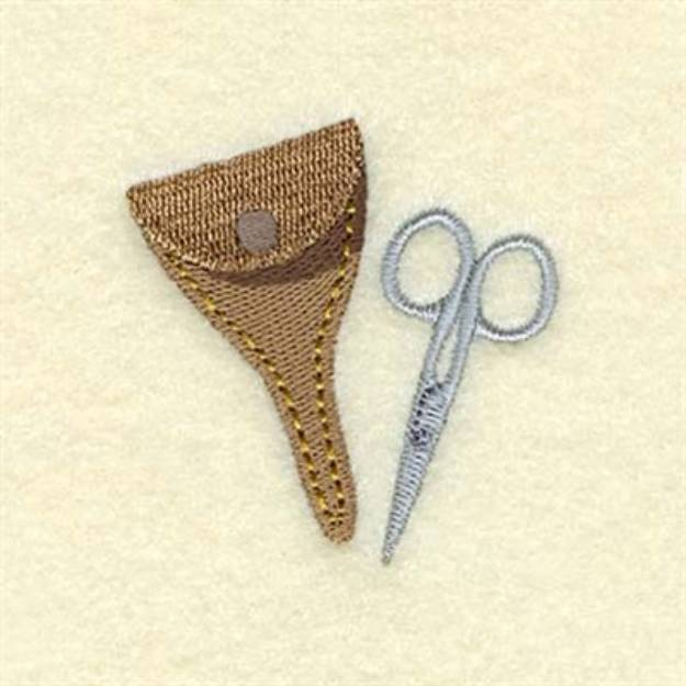 Picture of Antique Scissors & Case Machine Embroidery Design