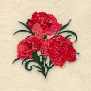 Picture of Carnations Machine Embroidery Design