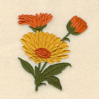 Marigolds Machine Embroidery Design