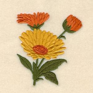 Picture of Marigolds Machine Embroidery Design