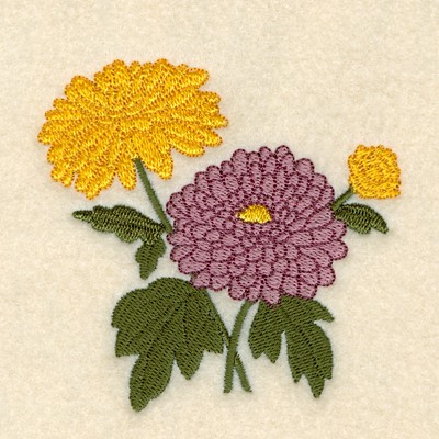 Chrysanthemums Machine Embroidery Design
