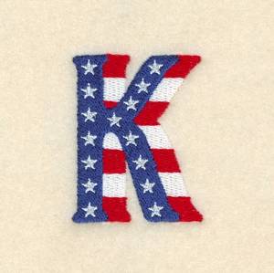 Picture of Patriotic K Machine Embroidery Design