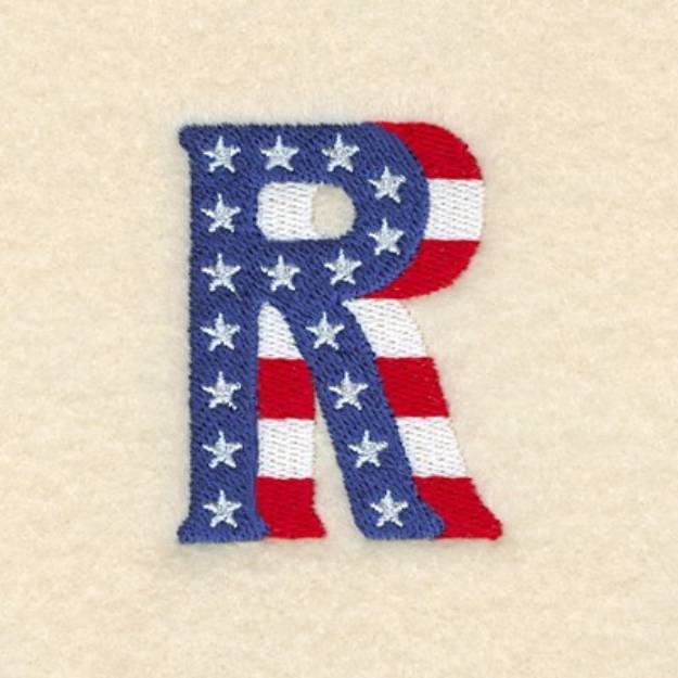 Picture of Patriotic R Machine Embroidery Design