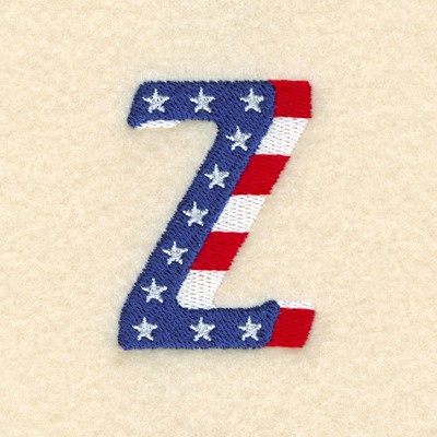 Patriotic Z Machine Embroidery Design