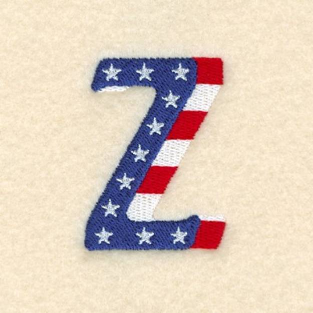 Picture of Patriotic Z Machine Embroidery Design