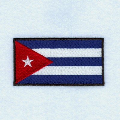 Cuba Flag Machine Embroidery Design