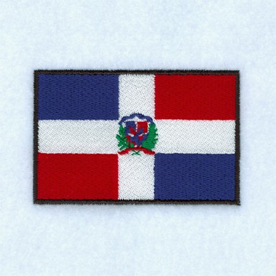 Dominican Republic Flag Machine Embroidery Design
