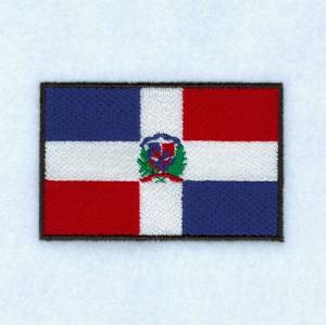 Picture of Dominican Republic Flag Machine Embroidery Design