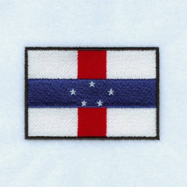 Picture of Netherlands Antilles Flag Machine Embroidery Design
