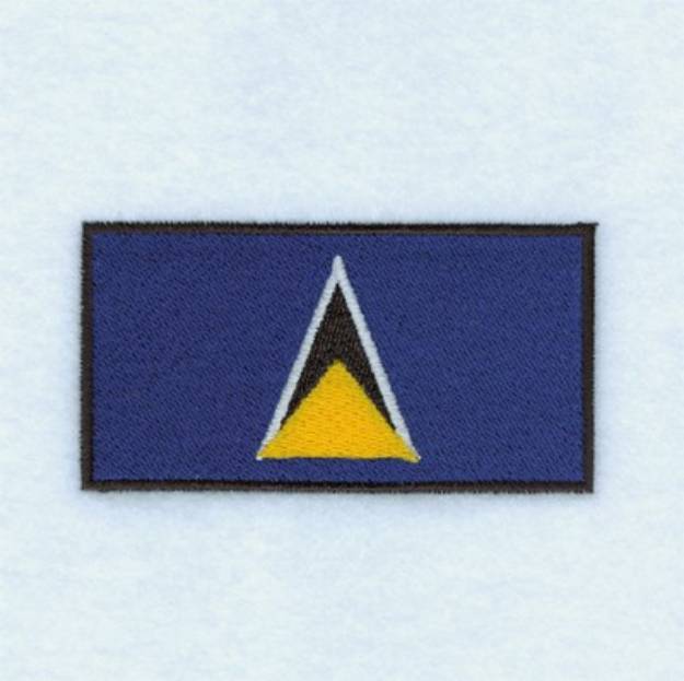 Picture of St. Lucia Flag Machine Embroidery Design