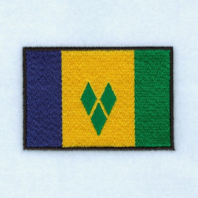 St Vincent/Grenadines Flag Machine Embroidery Design