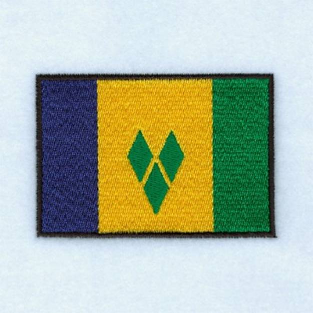 Picture of St Vincent/Grenadines Flag Machine Embroidery Design