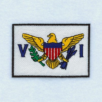 US Virgin Islands Flag Machine Embroidery Design