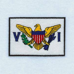 Picture of US Virgin Islands Flag Machine Embroidery Design