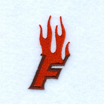Flame F Machine Embroidery Design