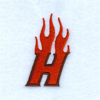 Flame H Machine Embroidery Design