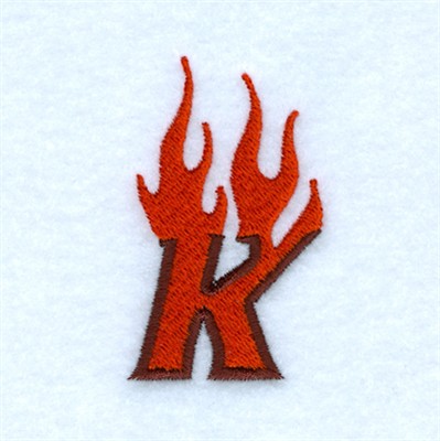 Flame K Machine Embroidery Design