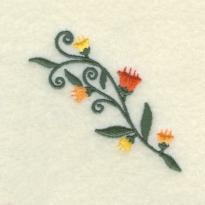 Floral Vine Machine Embroidery Design
