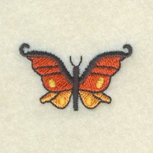 Picture of Butterfly Clock Icon Machine Embroidery Design