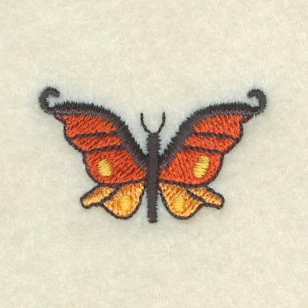 Picture of Butterfly Clock Icon Machine Embroidery Design