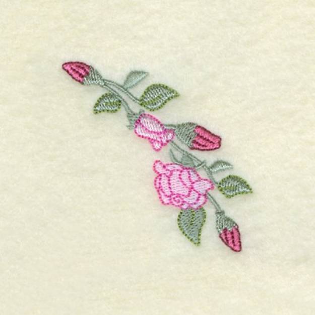 Picture of Flower Clock Rose Border Machine Embroidery Design