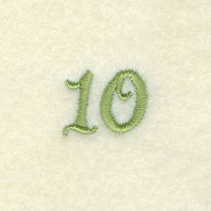 Picture of Number 10 Flower Clock Machine Embroidery Design