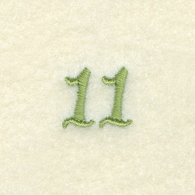 Number 11 Flower Clock Machine Embroidery Design